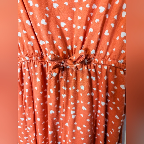 👑Picapino Sz 7 Orange and White Heart Jumper - Picture 3 of 4